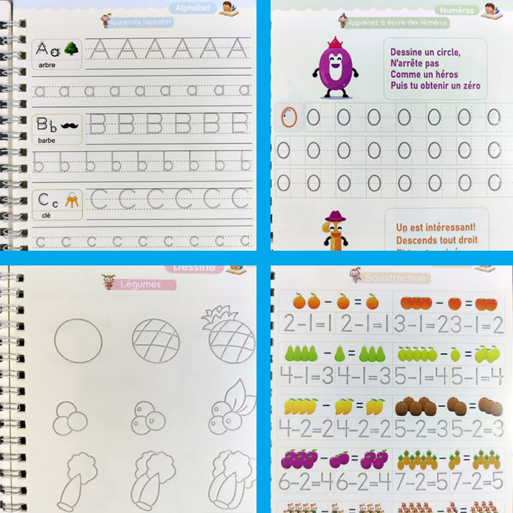4 cahiers magiques s'entrainer à l'écriture – Magasin de jouets et jeux  éducatifs en ligne